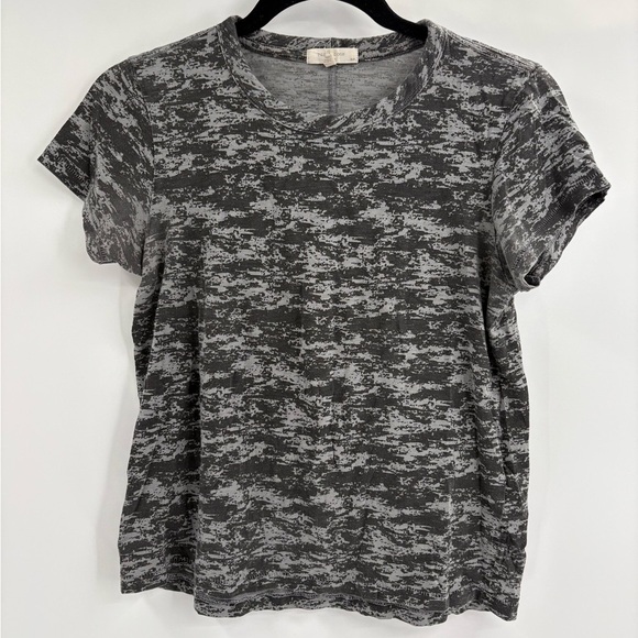 Rag & Bone Women's Grey Multi All Over Camo Cotton Short Sleeve Tee TShirt small - Picture 2 of 14
